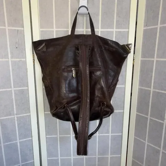 Vintage Beardesign Leather Gorpcore Outdoor Hiking Multifunctional Backpack Bag - Picture 6 of 15